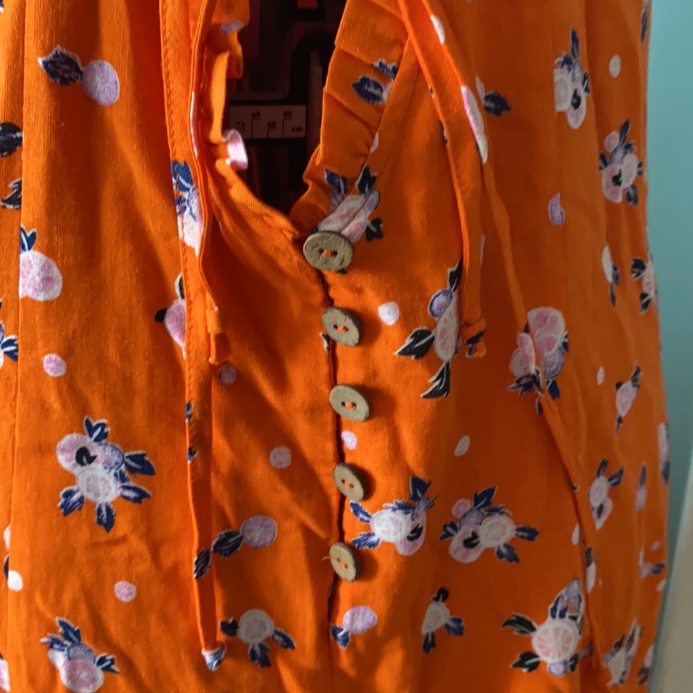 Free People Orange dress Large - Picture 4 of 4
